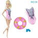 Swimming Rings Swimsuits Bikini Slipper Chair Barbie Doll Accessories Toy