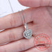 Sterling Silver Forever Love Heart CZ Charm Pendant Necklace Women's Jewelry