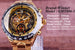 Mechanical Sport Design Bezel Fashion Watch Mens Luxury Wristwatch