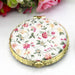 Mini Makeup Compact Pocket Floral Mirror Portable Two-Side Folding Blob Mirror