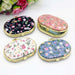 Mini Makeup Compact Pocket Floral Mirror Portable Two-Side Folding Blob Mirror