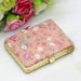 Mini Makeup Compact Pocket Floral Mirror Portable Two-Side Folding Blob Mirror