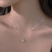 Trendy Sterling Silver AAA Zircon Pendant Necklace Women Fashion Fine Jewelry