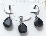Earrings Pendant Sets Stainless Steel Women's Luxury Cubic Zirconia Jewelry