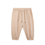 Children's Cotton Linen Trousers Boys Girls Baby Harem Pants