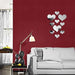10Pcs/Set Blob Mirrors Delicate Acrylic Wall Sticker Decorative Love Mirrors