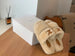 Fuzzy Slippers Versatile Letter Wool Heighten Flat Bottom Footwear