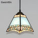 Tiffany Pendant Lights Mediterranean Loft Home Decor Glass Hanging Lamp