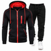 Men's Zipper Hoodie Tracksuit Set – Autumn Winter Casual 2-Piece Pants Suit