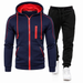 Men's Zipper Hoodie Tracksuit Set – Autumn Winter Casual 2-Piece Pants Suit