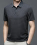 Men's Embroidery High Quality Knitted Ice Cool Breathable Short Sleeve T-shirt