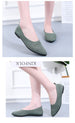 Women's Pointed Flat Bottom Shoes Breathable Hollowed Out Cloth Shoes
