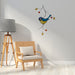 Vibrant Bird-Themed Wallpaper – Artistic Home Décor Sticker