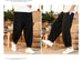 Loose Men's Cotton Linen Harem Pants Breathable Solid Color Linen Trousers