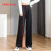 Women'S Loose High Waist Pants Wide Legs Slim Casual Trousers
