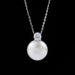 Natural Freshwater Pearls Pendant Necklace Princess Style Zircon Pendant Jewelry
