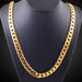 18K Gold Necklaces Sterling Silver Classic Sideways Chain Men Woman Fine Jewelry