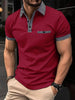 Men's Casual Short-Sleeved Polo Shirt Office Fashion Lapel T-Shirt
