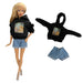 Barbie Doll's Casual Outfits Vest Shirt Pants Dress Dollhouse Accessories