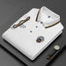 Men's Polo Tee Tops Luxury Embroidered Cotton Lapel Collar Short Sleeves T-Shirts