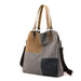 Canvas Casual Women's Bag Stylish Contrast Stitching Tote Handbag