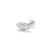 Multi Size White Zircon Earrings Women Sterling Silver Piercing Stud Earring Jewelry