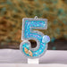 Birthday Candle Mermaid Sparkly Blue Seafish Party Decoration Candles