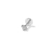 Multi Size White Zircon Earrings Women Sterling Silver Piercing Stud Earring Jewelry