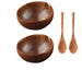 12-15cm Natural Coconut Bowl Set Wooden Bowl Spoon Kitchen Set
