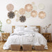 Set of 10/7 Hanging Woven Plate Wall Decoration Boho Straw Rattan Round Basket Decoration