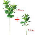 122cm Tropical Tree Large Artificial Ficus Plants Plastic Fake Plant Home Decor