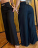 Casual Plain Pocket Design Pants Women's High Waist Wide Leg Pants