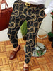 Men's Business Casual Trousers Geometric Pattern Print Straight Long Pants