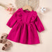 Baby Girl Dress Ruffle Long Sleeve Toddler A-Line One-Piece Dress