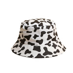 Cow Print Bucket Hat Reversible Foldable Women's Fashion Sun Caps