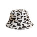 Cow Print Bucket Hat Reversible Foldable Women's Fashion Sun Caps
