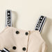 Toddler Girl Dresses Letter Print Button Design Belted Strap Sleeveless Suspenders Dress