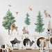 Forest Animals Wall Stickers Kids Room Bedroom Home Decoration Wallpaper Self-Adhesive Decals