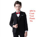 Boys 3 Pieces Suit Set Plaid Wedding Party Suit Kids Formal Tuxedo