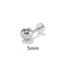 Multi Size White Zircon Earrings Women Sterling Silver Piercing Stud Earring Jewelry