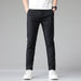 Men's Casual Pants Thin Stretch Slim Fit Elastic Waist Jogger Classic Trousers