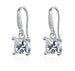 Women Fashion Cute Tiny Clear Crystal CZ Stud Earrings Sterling Silver Jewelry