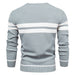 Men's Winter Stripe Sweater Thick Warm Pullovers Men's O-Neck Slim Sweaters