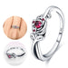 Sterling Silver Sparkling Head Princess Flower Rings Women's Fashion Jewelry