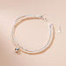 Mini Natural Freshwater Pearls Bracelet Double-Layer Silver Chain Pearl Jewelry
