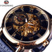 Forsining 3d Logo Design Hollow Engraving Mechanical Wristwatch