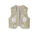 Vintage Flower Embroidery Vest Jackets Women's V-Neck Cardigan Shirts