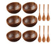 12-15cm Natural Coconut Bowl Set Wooden Bowl Spoon Kitchen Set