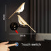 Nordic LED Golden Bird Wall Lamp Parlor Bar Hanging Light Novelty Rotatable Wall Lamp