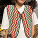 Ethnic Style Women Vintage Floral Short Vest Jacket Loose Casual Sleeveless Tops
